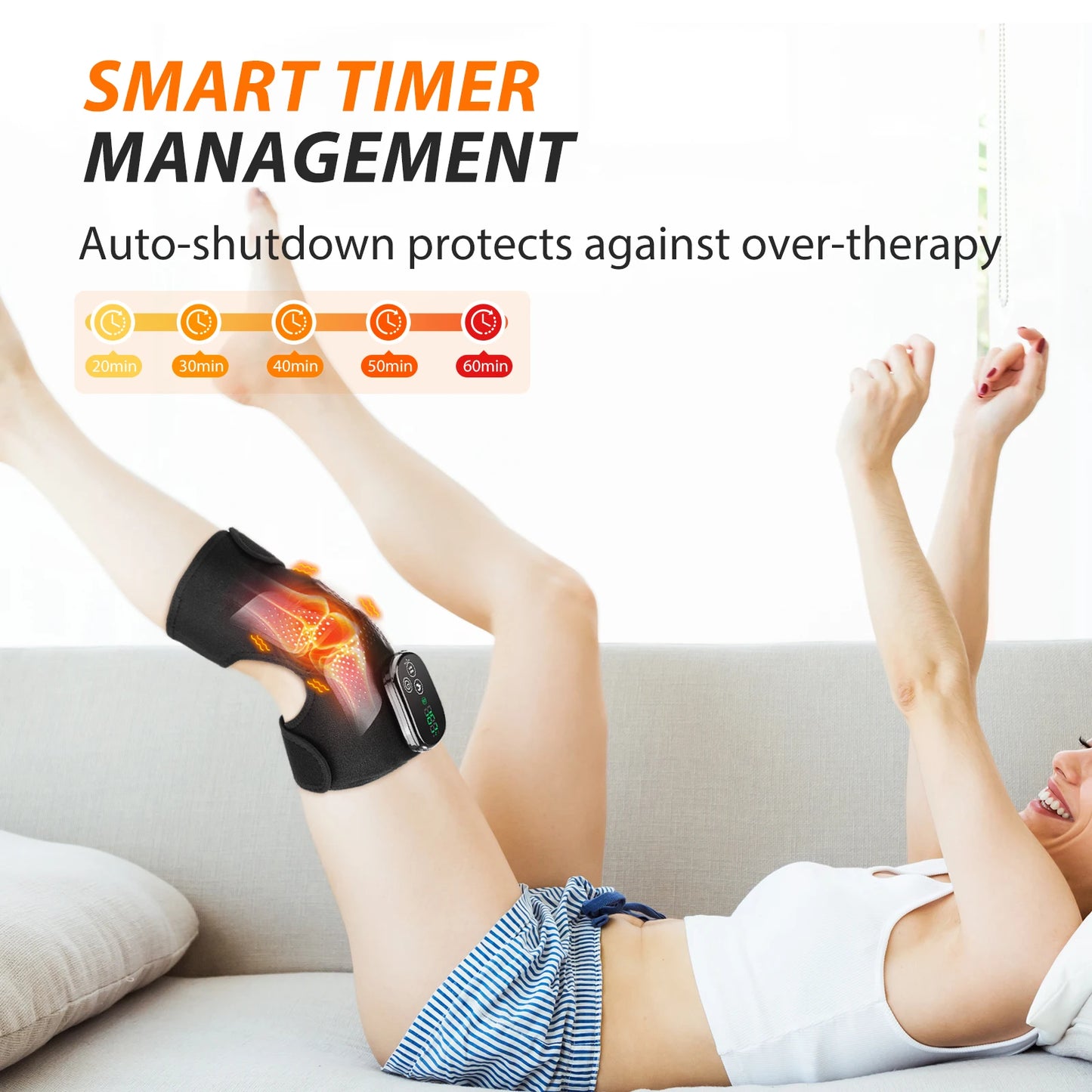 Infrared Knee Massager with Red Light Therapy