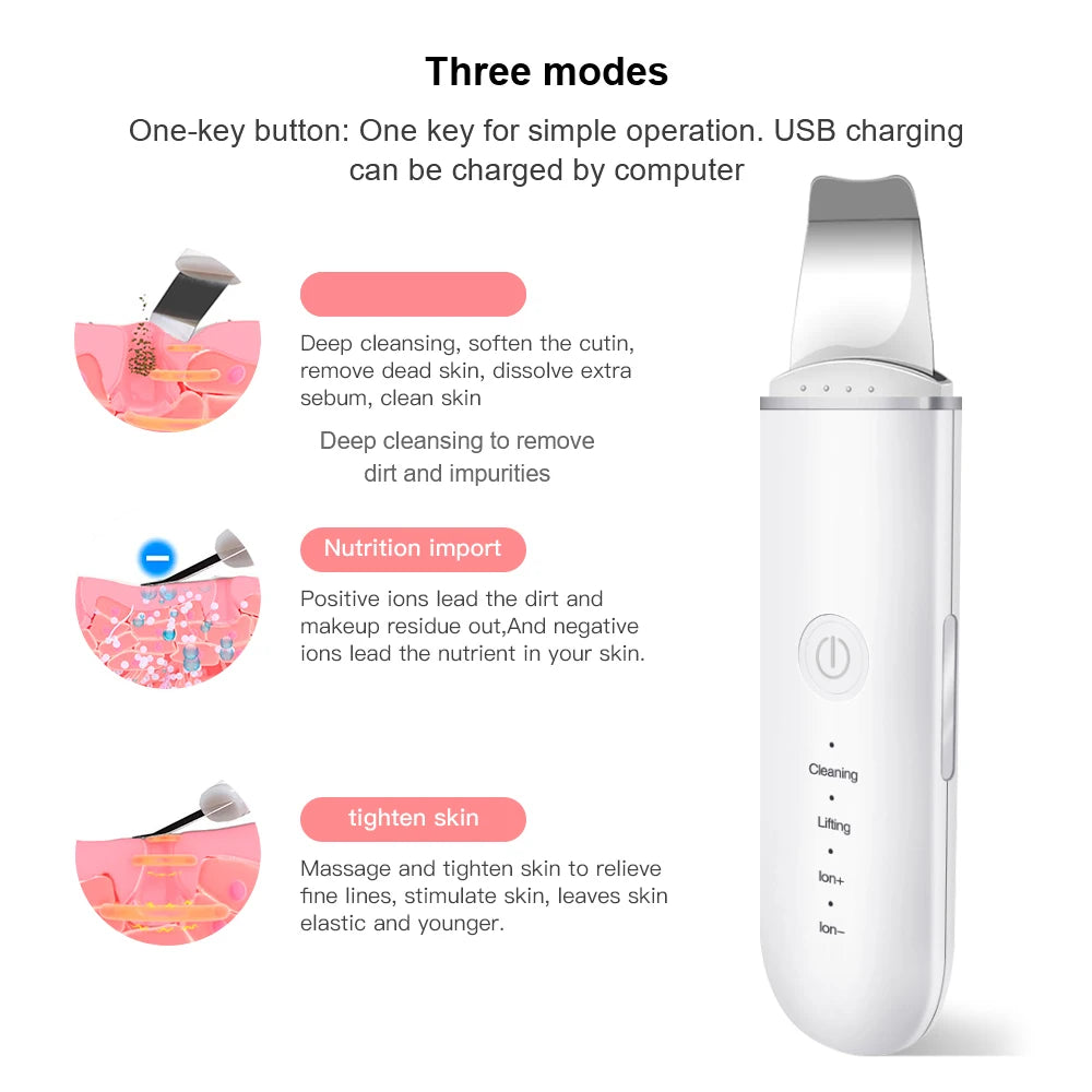 Ultrasonic Blackhead Remover - Deep Pore Cleansing & Lifting Tool