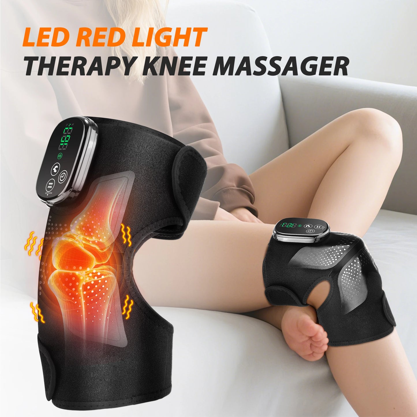Infrared Knee Massager with Red Light Therapy