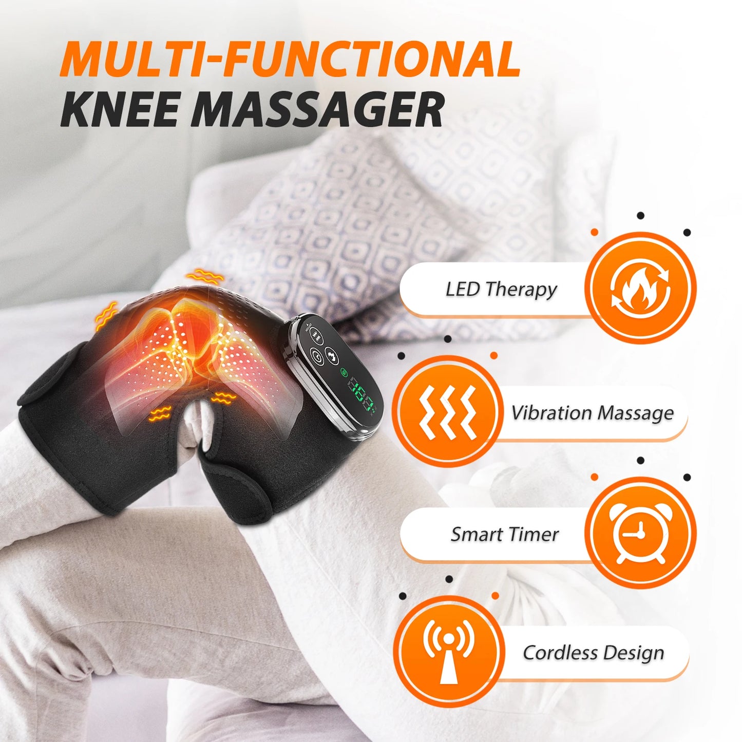 Infrared Knee Massager with Red Light Therapy