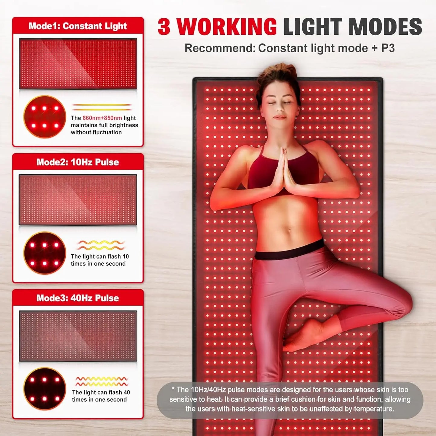 1280 LEDs Red & Infrared Light Therapy Mat – Full Body
