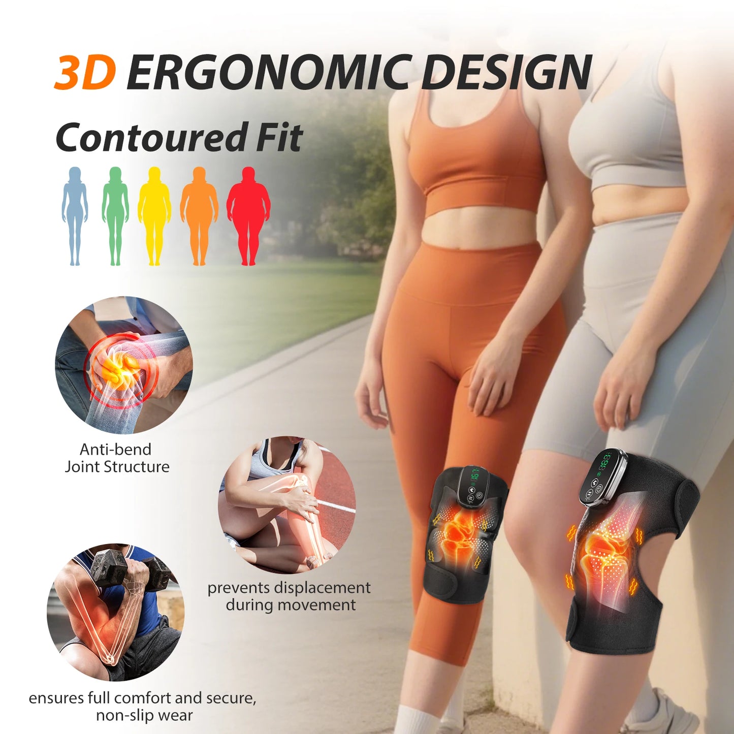 Infrared Knee Massager with Red Light Therapy