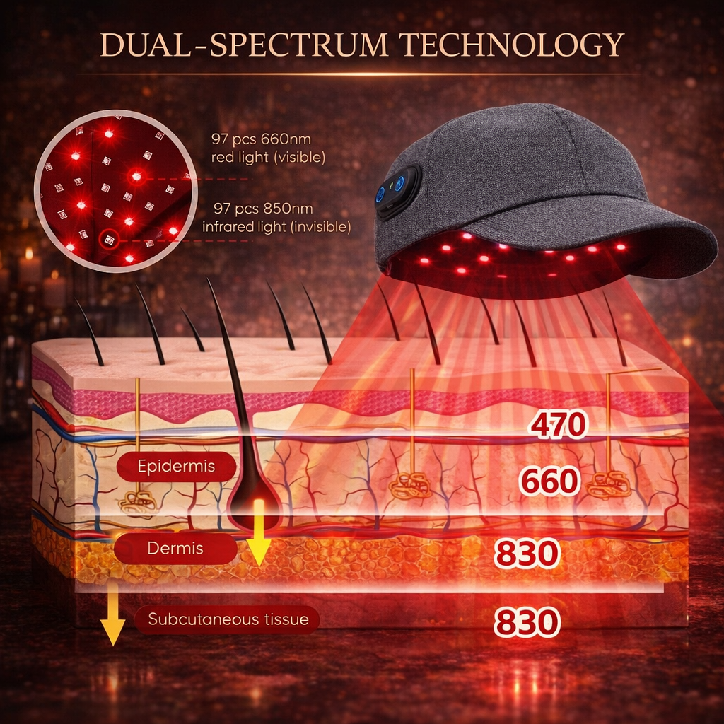 Red & Infrared Light Therapy Hair Care Cap