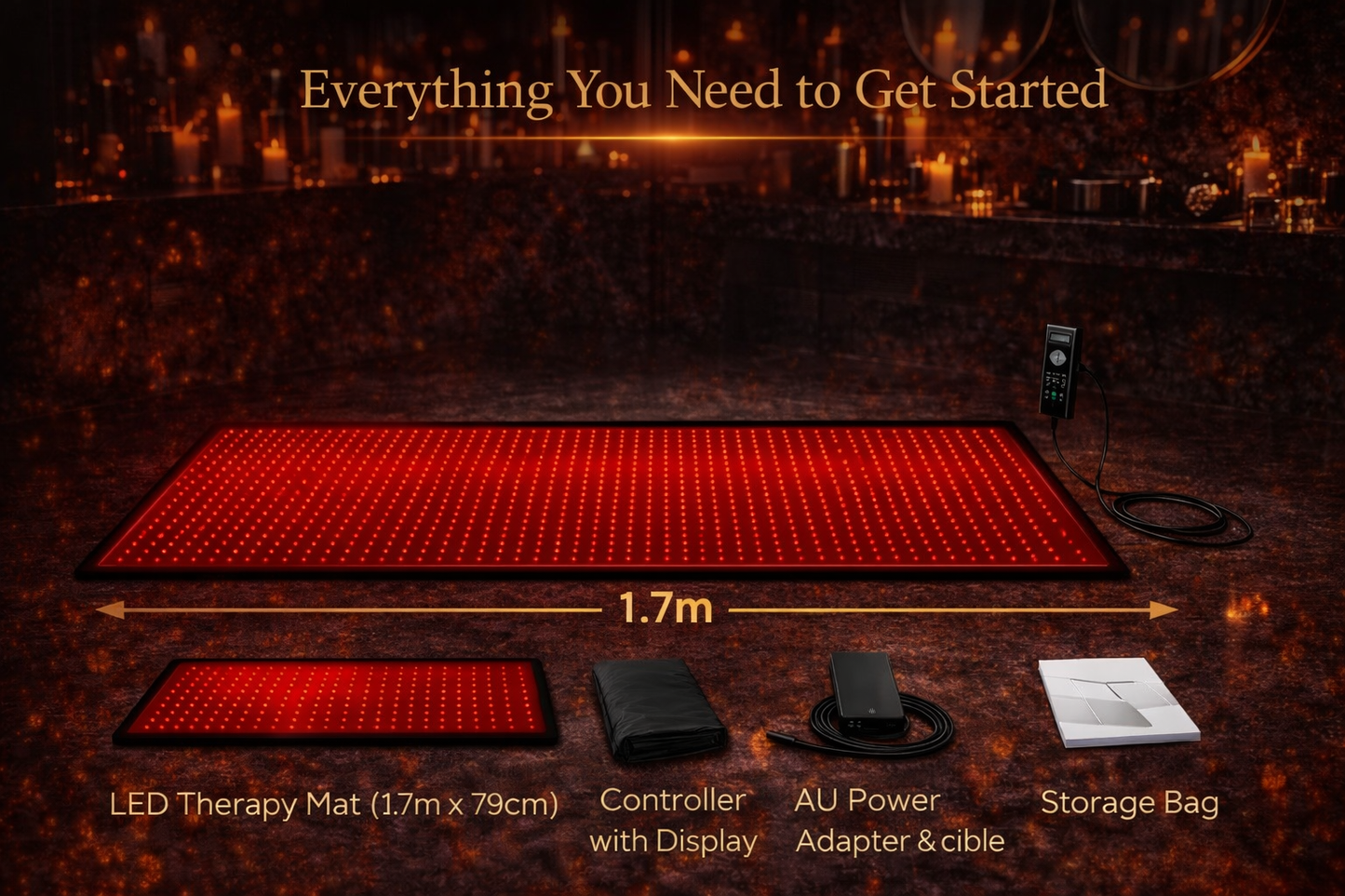 1280 LEDs Red & Infrared Light Therapy Mat – Full Body (1.8 m)