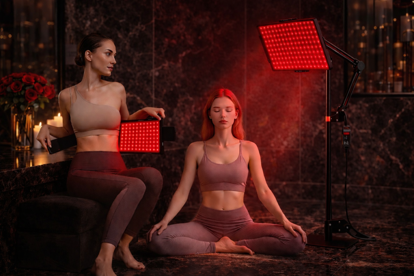 Red & Infrared Light Therapy Panel with Stand and Belt