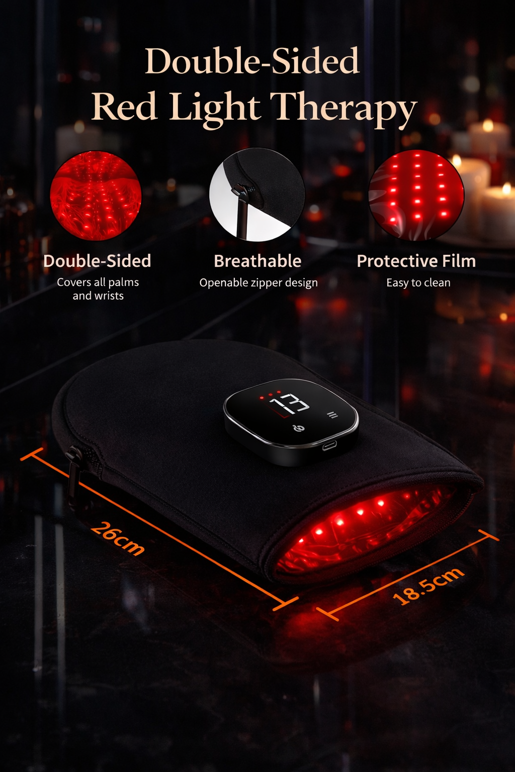 Red & Infrared Light Therapy Glove