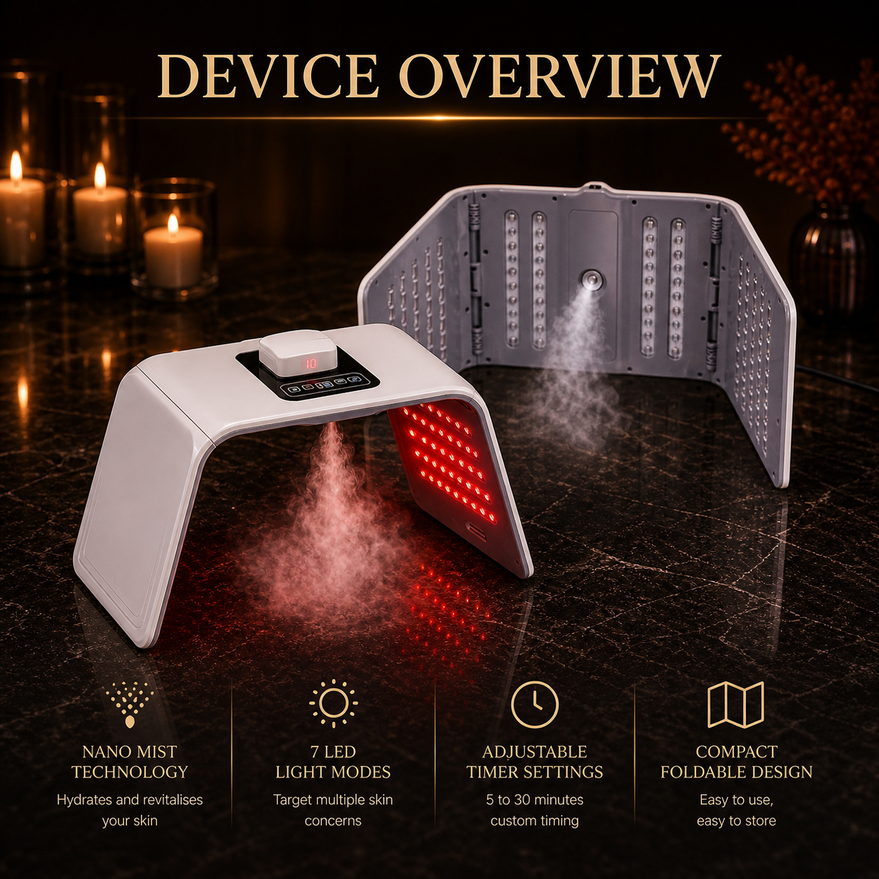 7 Colour LED Photon Therapy Machine with Nano Mister