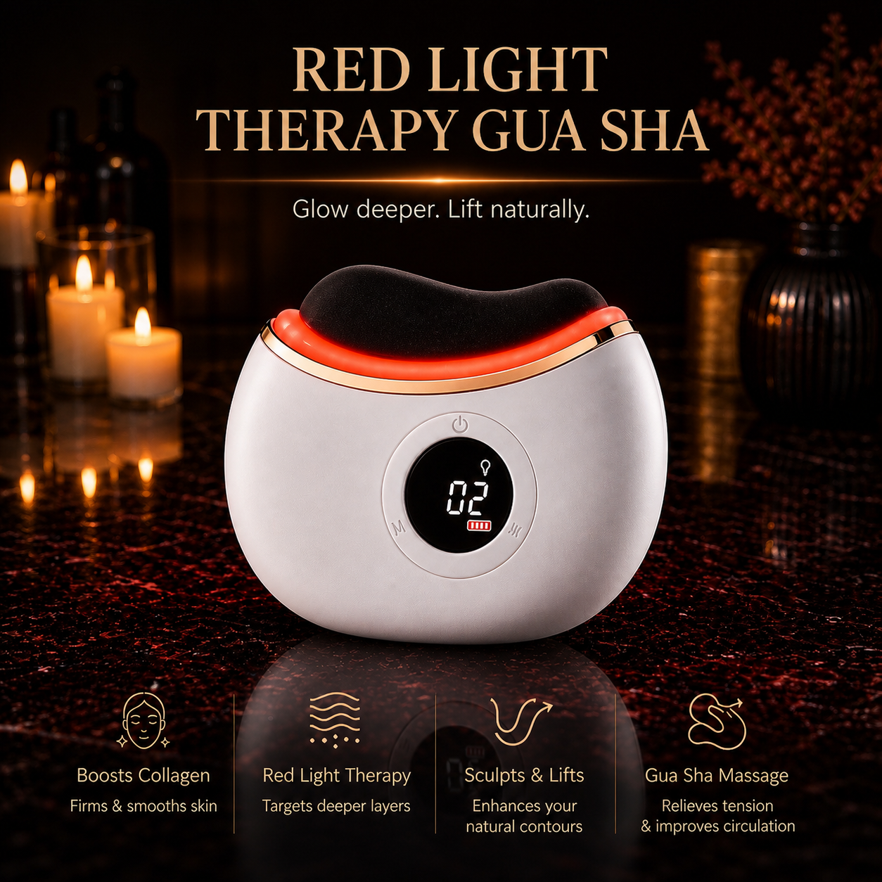 Red Light Therapy Gua Sha & Massage Device