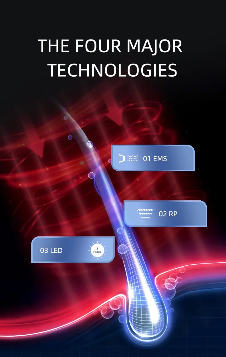 KSKIN LED Red Light Therapy Electric Massage Comb