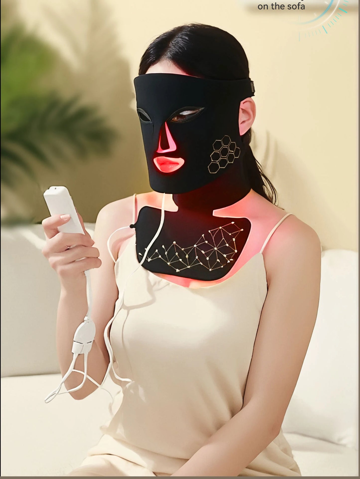 Hello Face LED Face & Neck Therapy Mask – Red, Blue & Infrared Light
