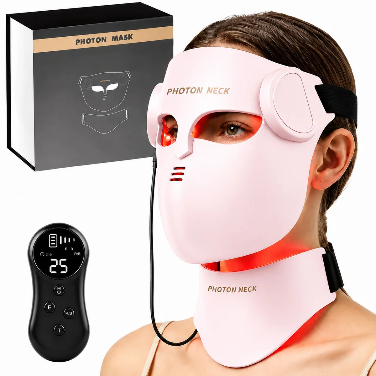 8 in 1 Wireless LED Face & Neck Therapy Mask
