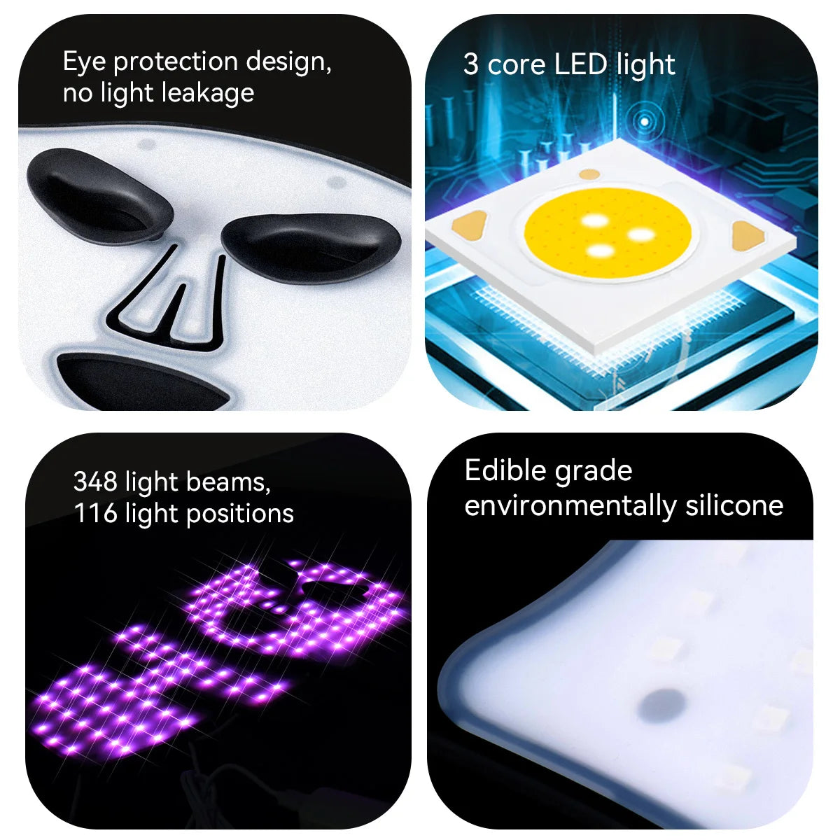 Hello Face LED Face & Neck Therapy Mask – Red, Blue & Infrared Light