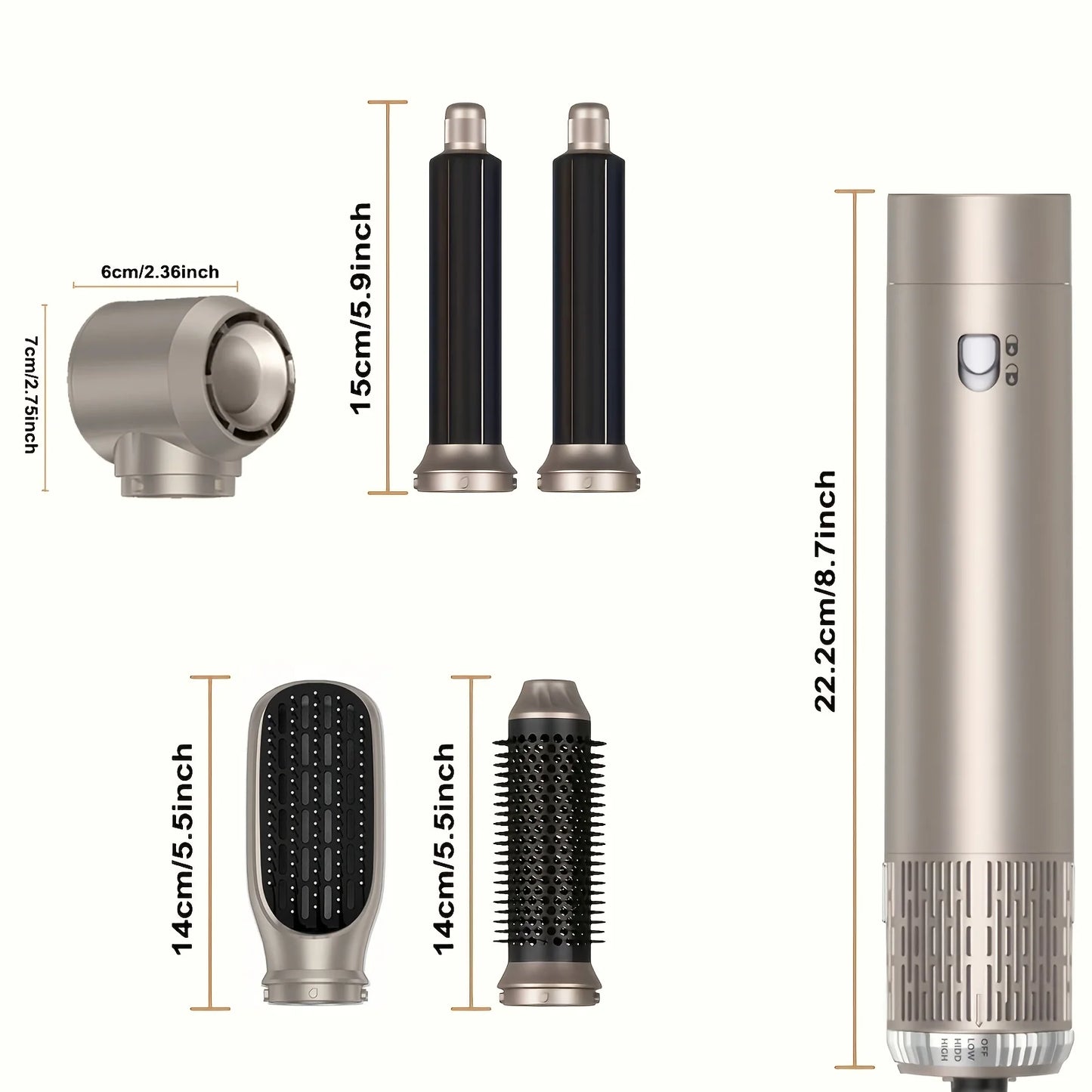 UKLISS 5-in-1 Air Styling Multi-Brush